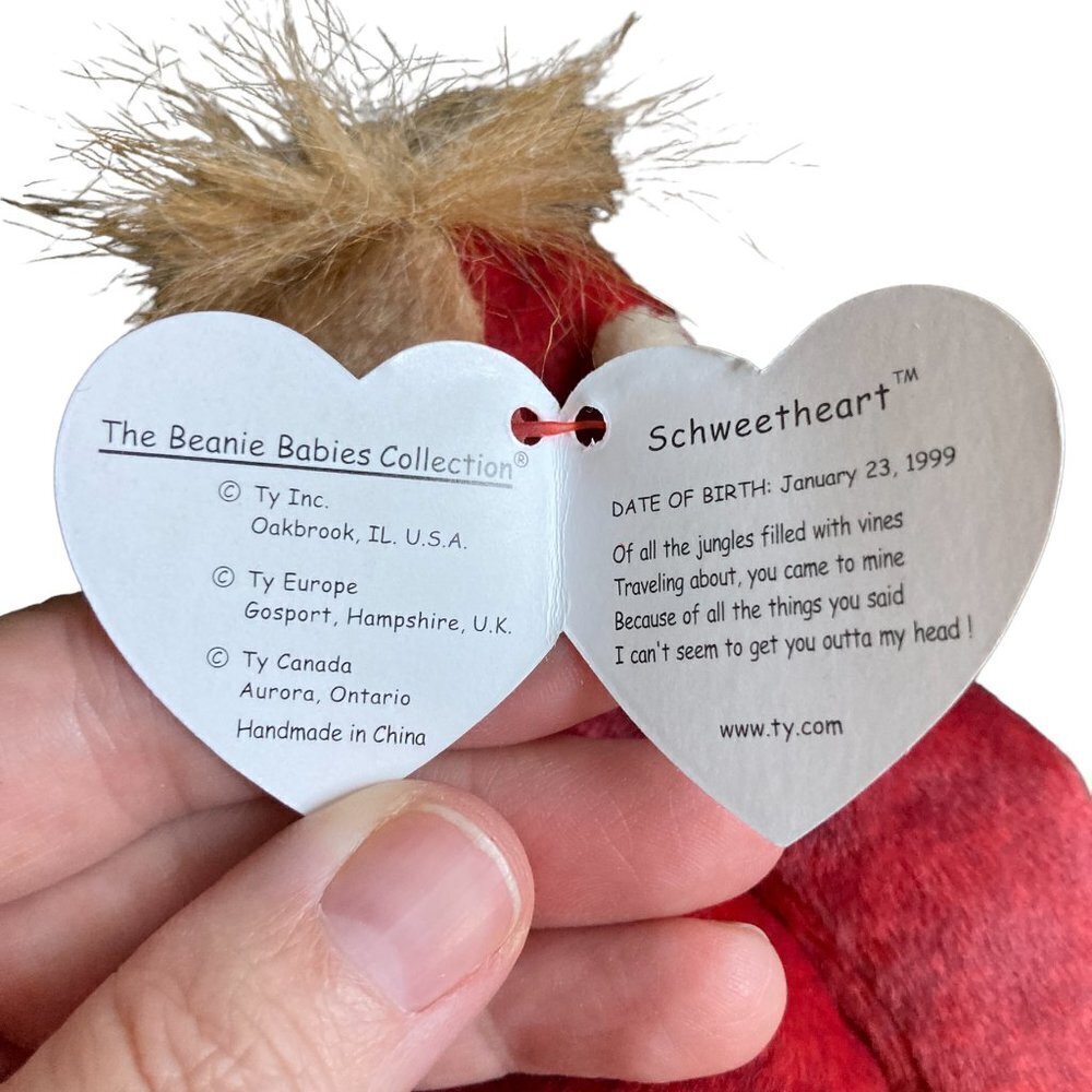 TY Beanie Baby 1999 Schweetheart Retired Orangutan Toy Plush - Picture 5 of 5